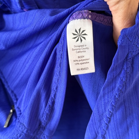 Athleta Purple Long-Sleeve Half Zip Yoga Hoodie - Size M - Picture 6 of 11